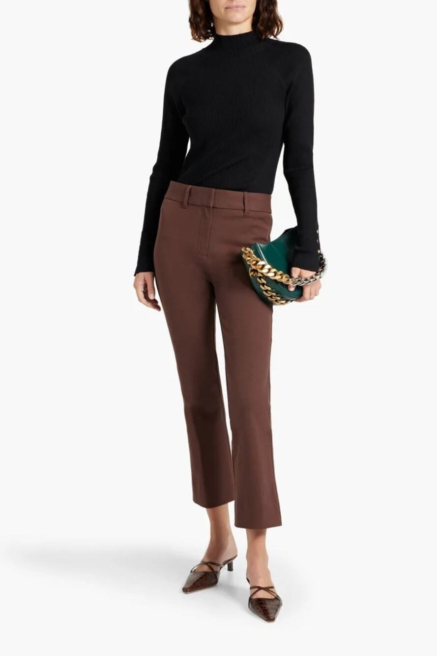 Derek Lam 10 Crosby Crosby Crop Flare Pants in Brown size 6